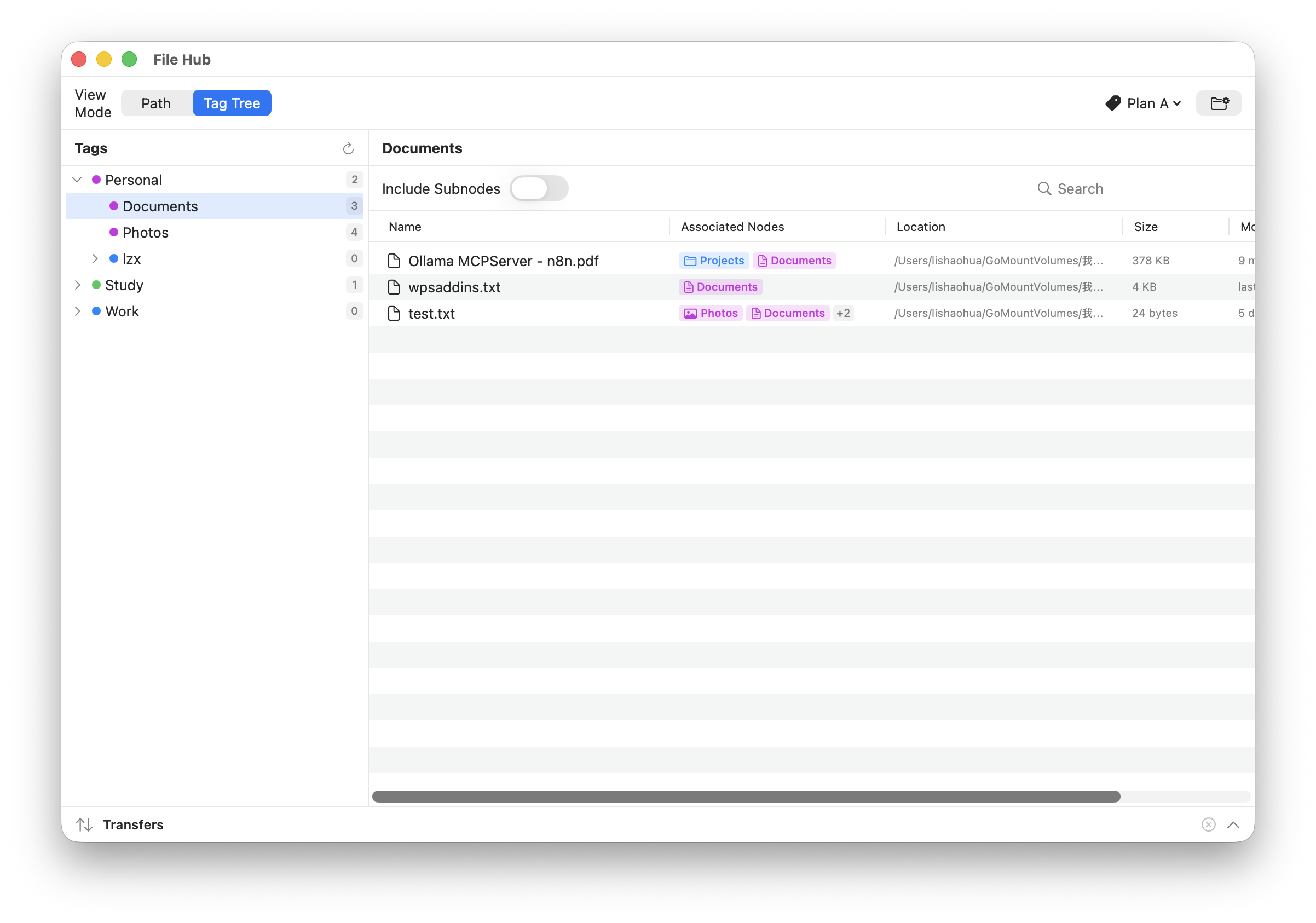 File Hub with Tag Tree